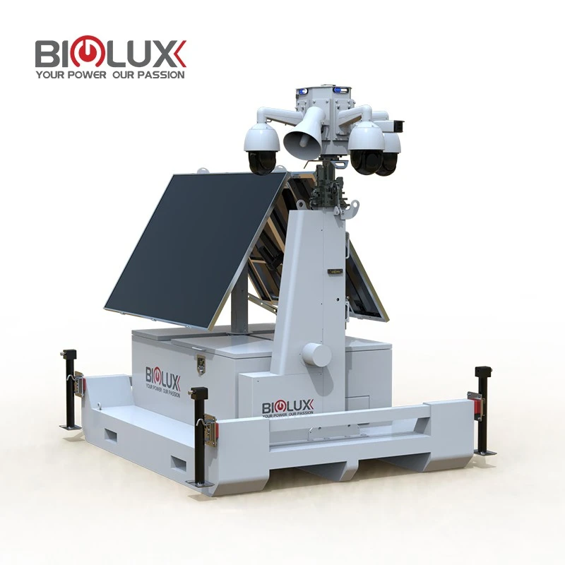 Compact Solar Surveillance Tower