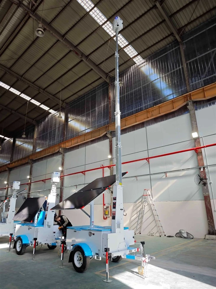 HiSOLO Mobile Solar Cctv Trailer With Starlink suppliers